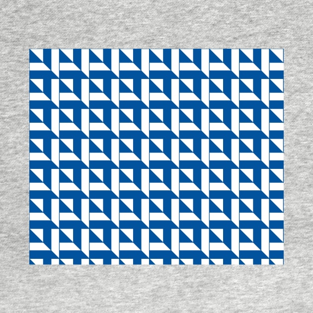 Squares Pattern Blue + White by NolkDesign